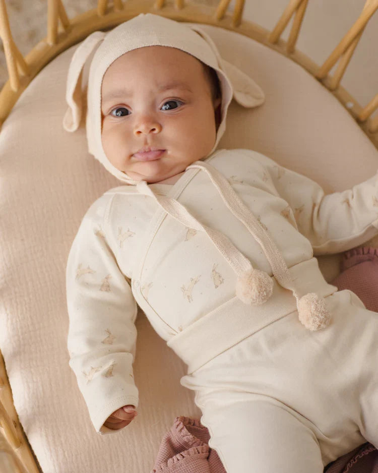 Bunny Knit Bonnet | Ecru | Quincy Mae-1