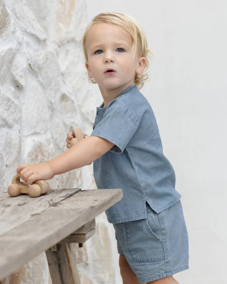 Utility Short | Lightweight Denim | Quincy Mae-1