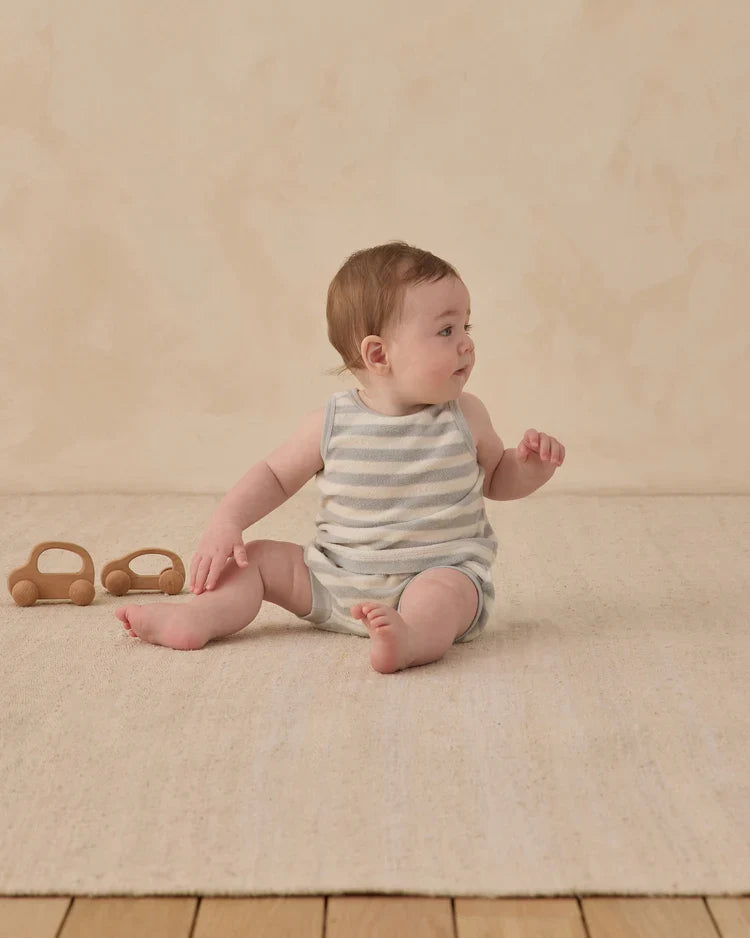 Terry Tank + Short Set | Sky Stripe | Quincy Mae-1