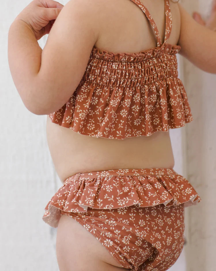Smocked Ruffle Bikini | Poppy Floral | Quincy Mae-3