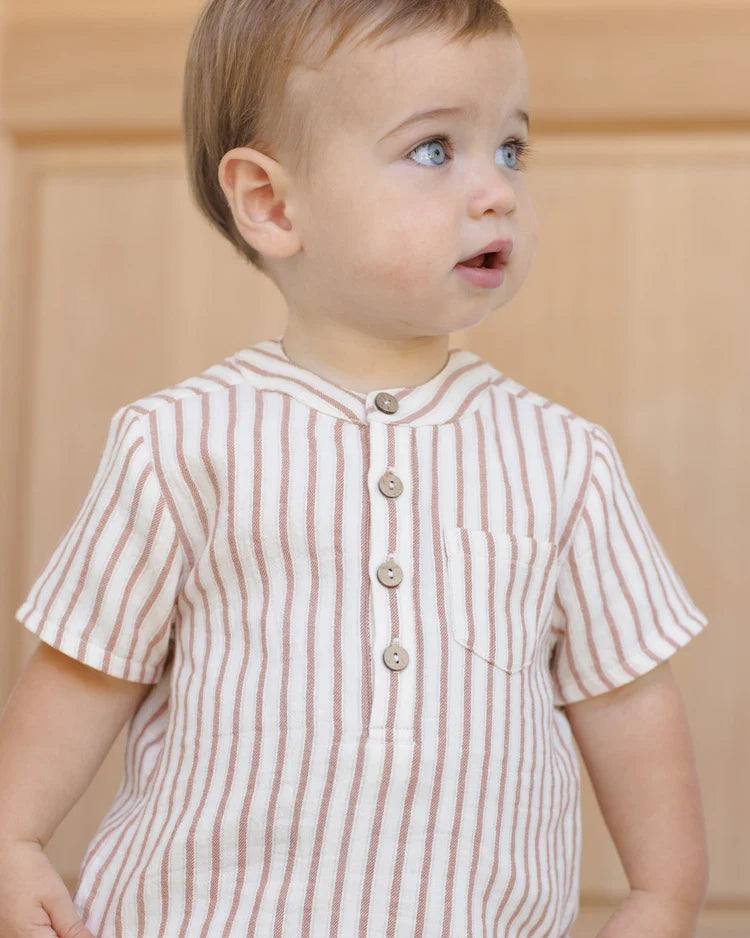 Jaxson Shirt | Vintage Stripe | Quincy Mae-3