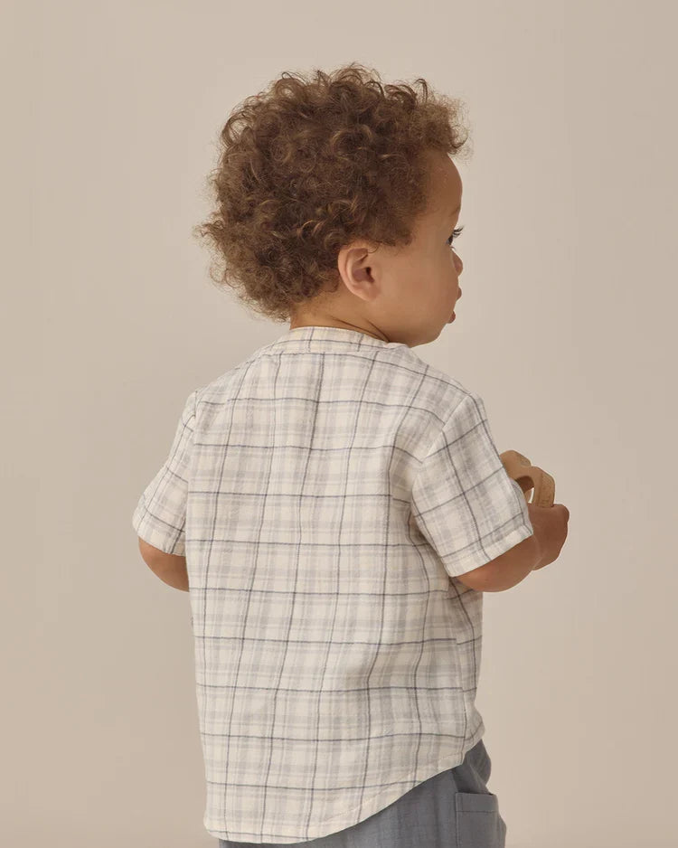 Jaxson Shirt | Blue Plaid | Quincy Mae-4