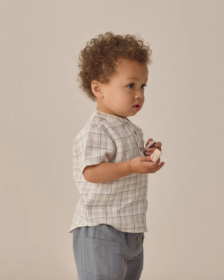 Jaxson Shirt | Blue Plaid | Quincy Mae-3