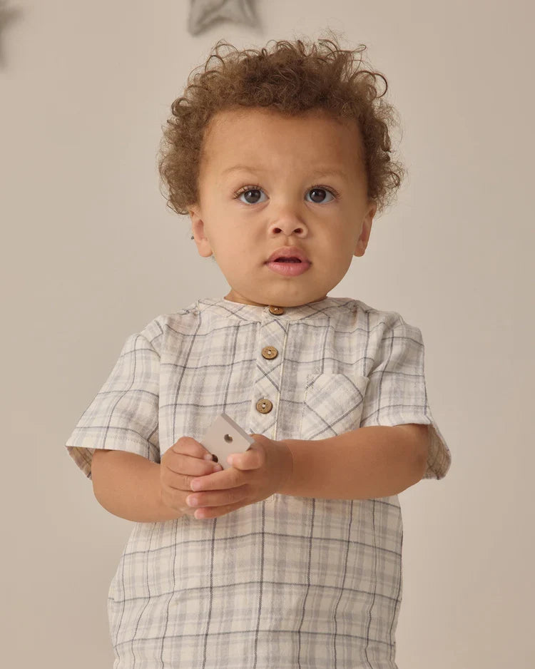 Jaxson Shirt | Blue Plaid | Quincy Mae-1