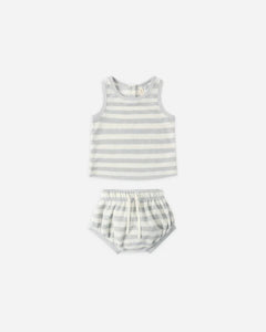 Terry Tank + Short Set | Sky Stripe | Quincy Mae-3