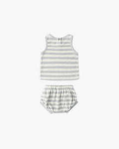 Terry Tank + Short Set | Sky Stripe | Quincy Mae-4