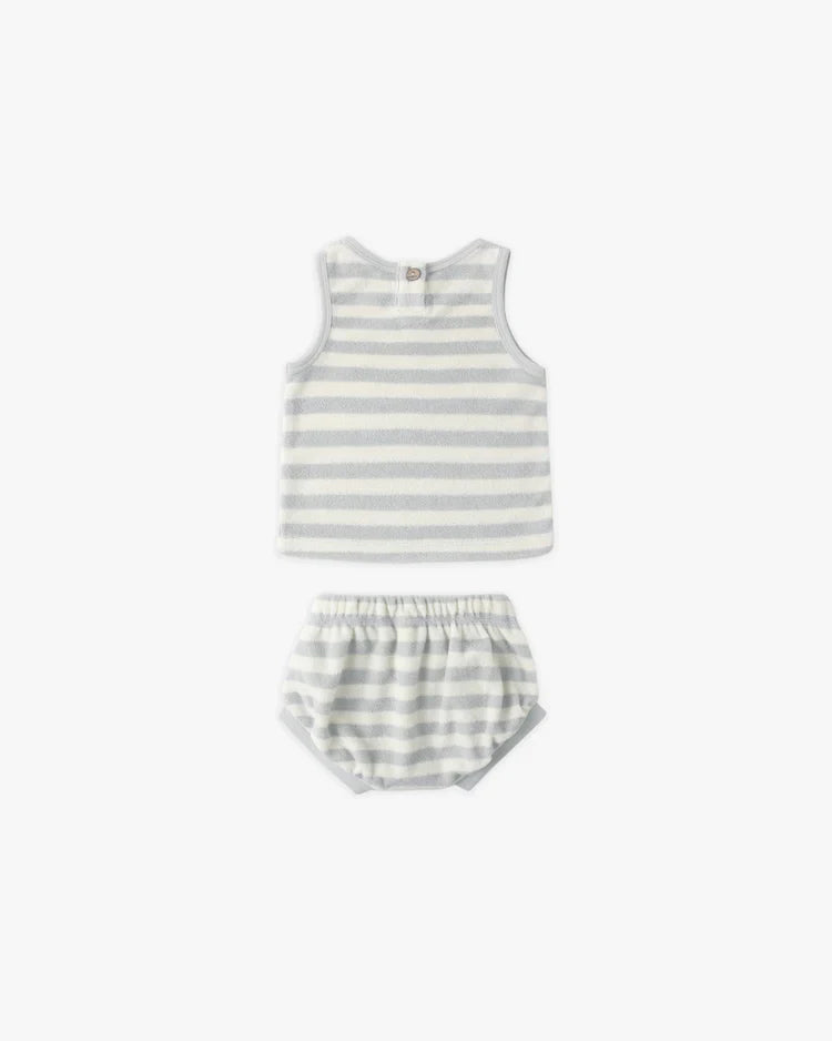 Terry Tank + Short Set | Sky Stripe | Quincy Mae-4