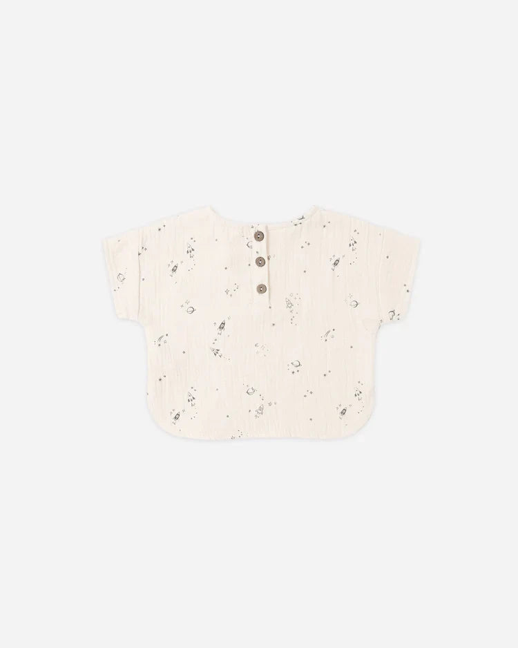 Woven Boxy Top | Space | Quincy Mae-5