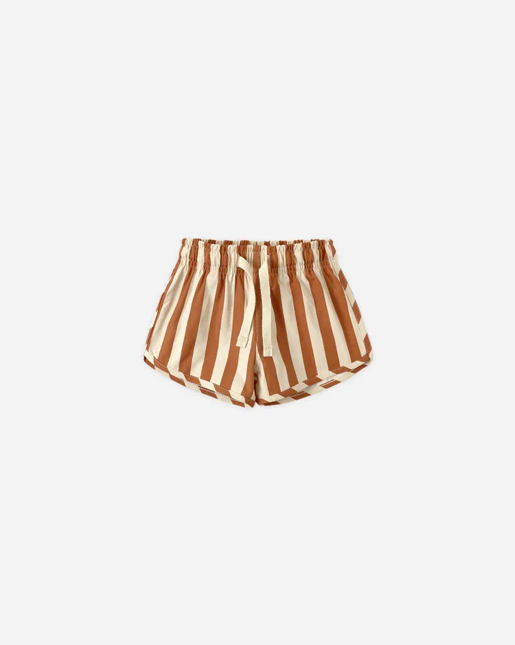 Boys Swim Short | Retro Poppy Stripe | Quincy Mae-3