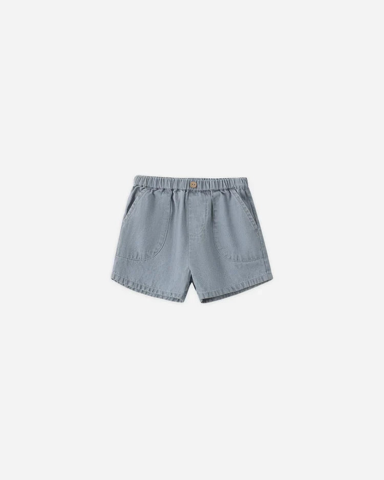 Utility Short | Lightweight Denim | Quincy Mae-2