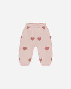 Heart Knit Pants | Quincy Mae | Bubblegum-3