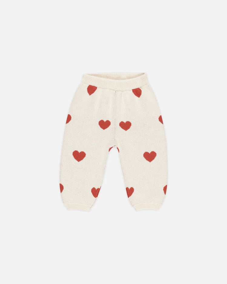 Heart Knit Pants | Quincy Mae | Natural-3