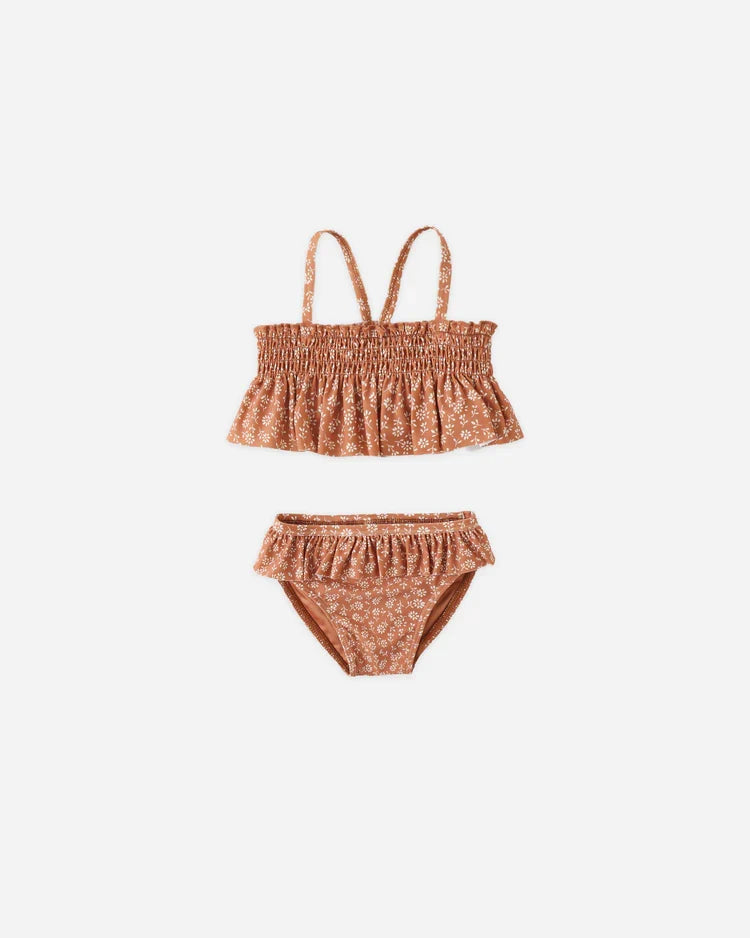 Smocked Ruffle Bikini | Poppy Floral | Quincy Mae-6