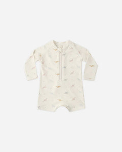 Long Sleeve One-Piece Rashguard | Dino | Quincy Mae-1
