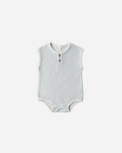 Terry Cloth Romper | Sky | Quincy Mae-1