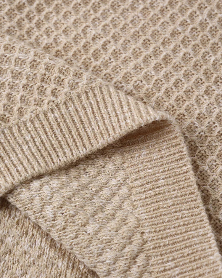 Bunny Knit Sweater | Heathered Latte | Quincy Mae-3