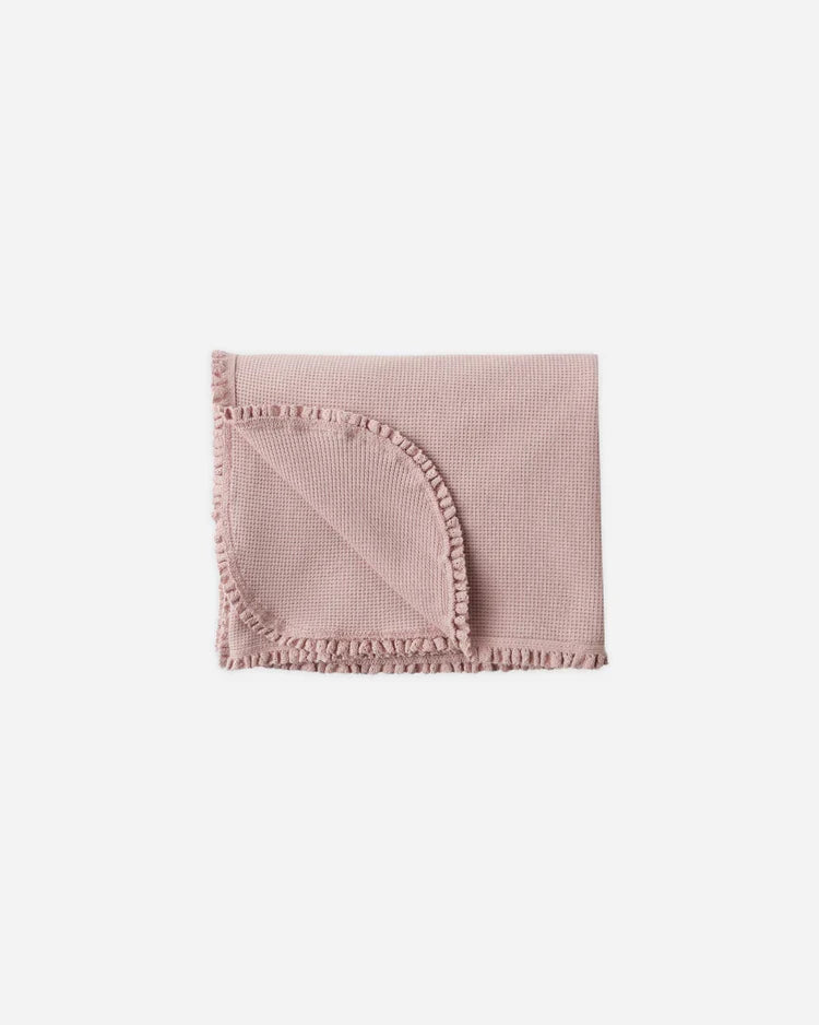 Waffle Baby Blanket | Mauve | Quincy Mae-2