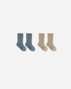 Socks Set | Gold, Ocean | Quincy Mae-1