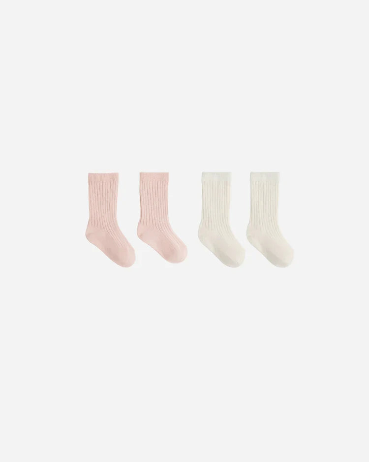 Socks Set | Natural, Rose | Quincy Mae-1