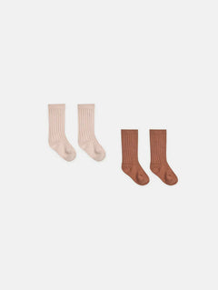Sock Set | Blush, Poppy | Quincy Mae-1
