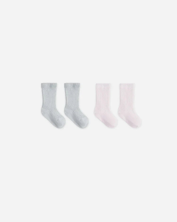 Socks Set | Ice Blue, Lilac | Quincy Mae-1
