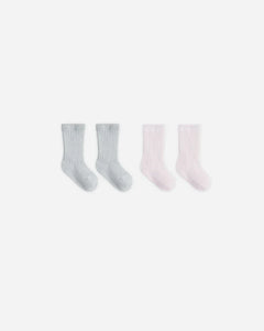 Socks Set | Ice Blue, Lilac | Quincy Mae-1