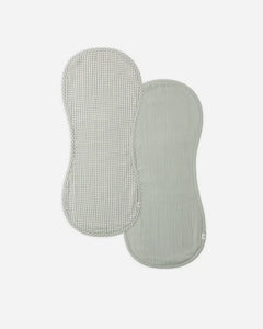 Burp Cloth, 2 Pack | Sage Gingham, Sage | Quincy Mae-1