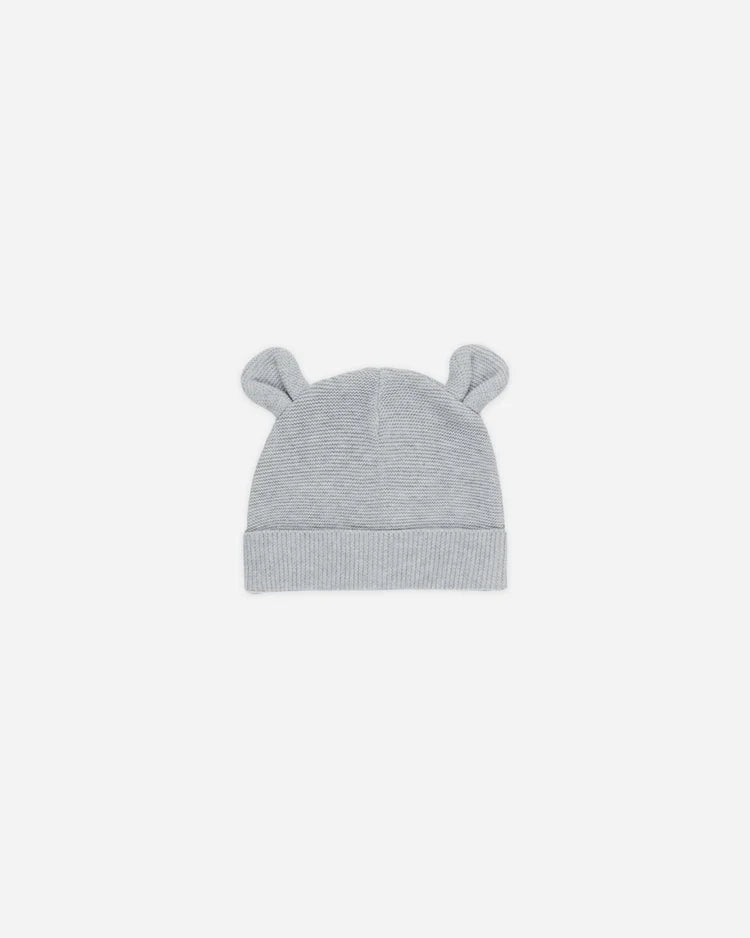 Baby Bear Beanie | Heathered Dusty Blue | Quincy Mae-2