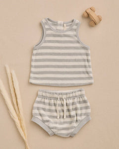 Terry Tank + Short Set | Sky Stripe | Quincy Mae-2