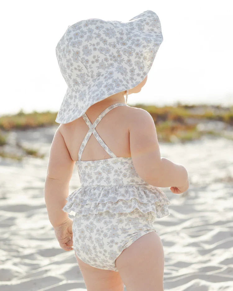Sun Hat | Blue Floral | Quincy Mae-3