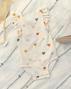 Scoop Back One-Piece Swimsuit | Confetti Hearts | Quincy Mae-1