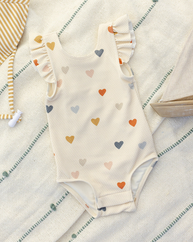 Scoop Back One-Piece Swimsuit | Confetti Hearts | Quincy Mae-1
