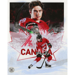 Jack Quinn Autographed Team Canada 2021 World Juniors Artwork 8x10 Photo-1
