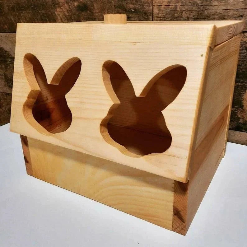 Double Bunny Head Hay Feeding Station-2