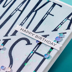 Plaque d'impression diagonale Make a Wish de la collection BetterPress-6