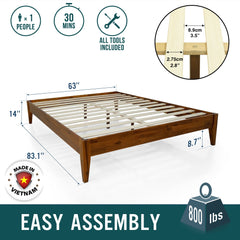 Mervyn Solid Wood Bed Frame-5