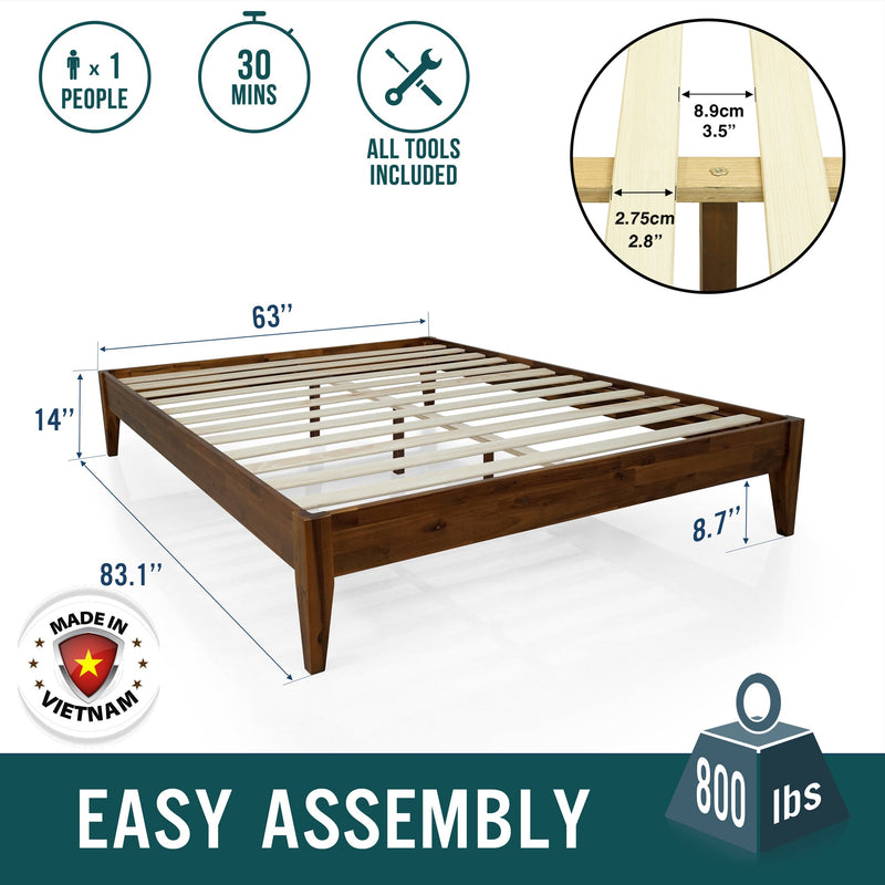Mervyn Solid Wood Bed Frame-15