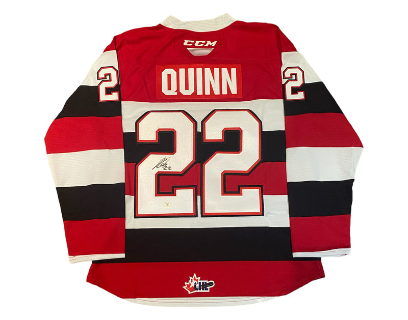 Jack Quinn Autographed Ottawa 67's Home CCM Replica Jersey-1