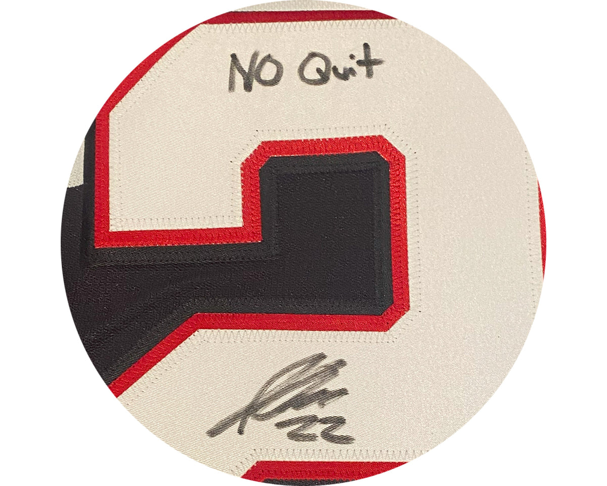 Jack Quinn Autographed Ottawa 67's Home CCM Replica Jersey Multi-Inscribed-2