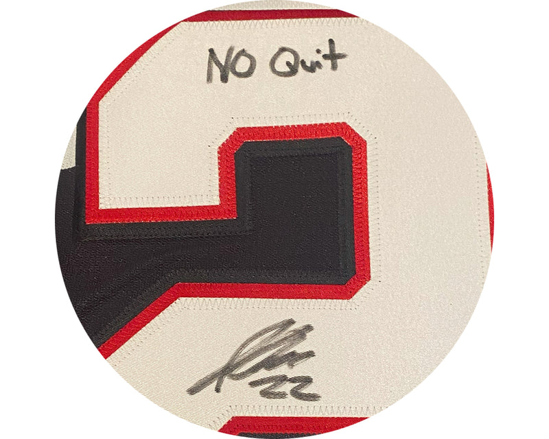 Jack Quinn Autographed Ottawa 67's Home CCM Replica Jersey Multi-Inscribed-2
