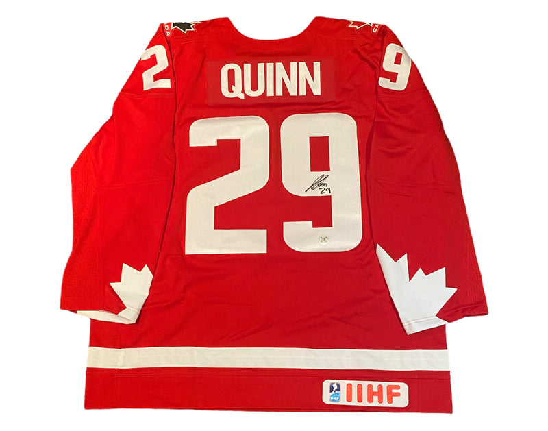 Jack Quinn Autographed Team Canada Heritage Red Nike Jersey-1