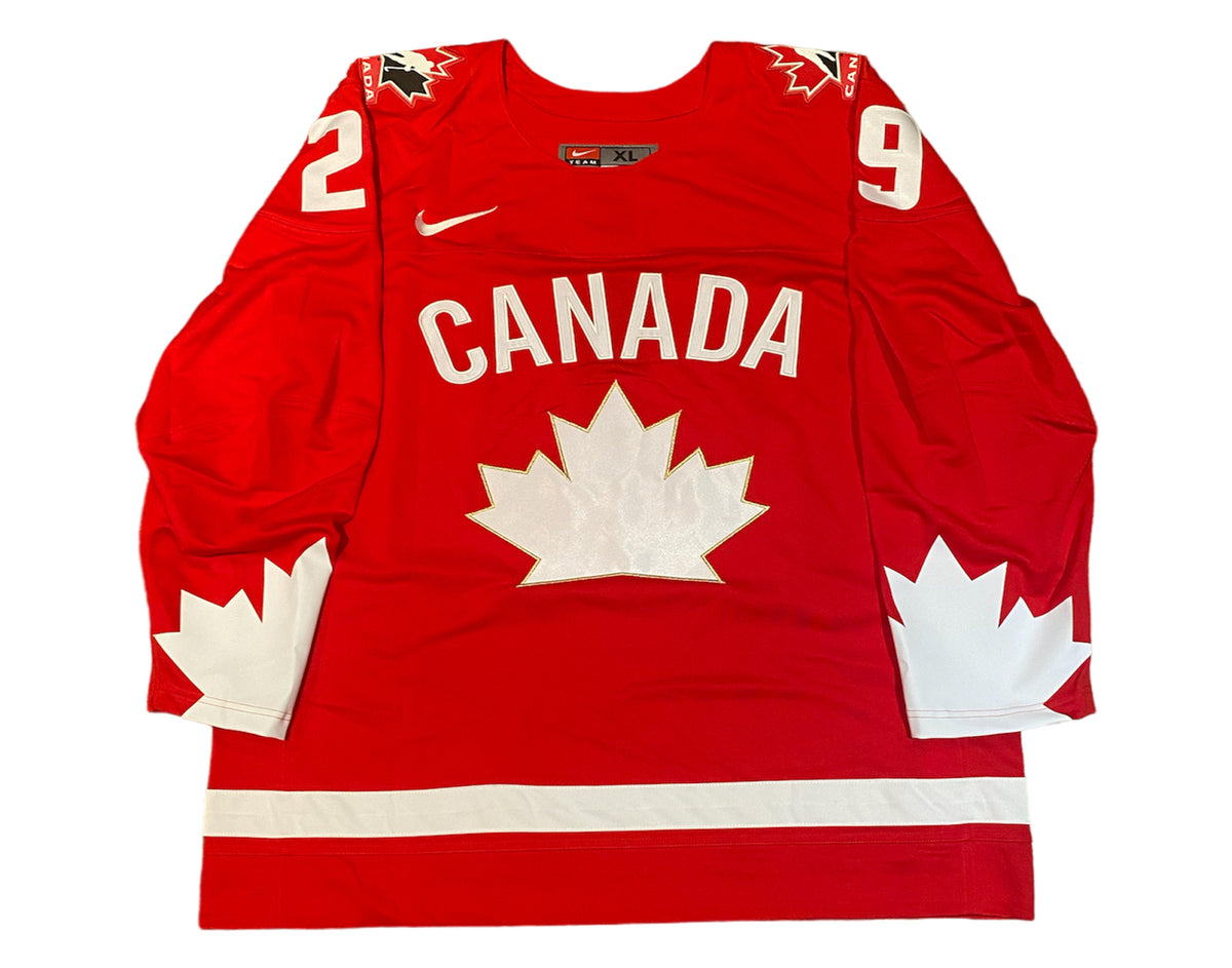 Jack Quinn Autographed Team Canada Heritage Red Nike Jersey-3