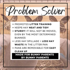 "Triple Bunny Head" Hay Feeder & Litter Box-2