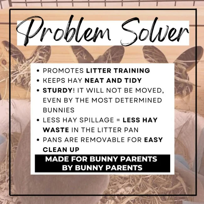 "Triple Bunny Head" Hay Feeder & Litter Box-2