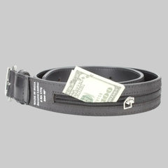 Men’s Buff Grain Leather Travel Belt with Secret Internal Zipper Pocket-2