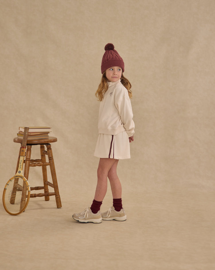 Ribbed Socks | Golden, Burgundy | Rylee & Cru-2