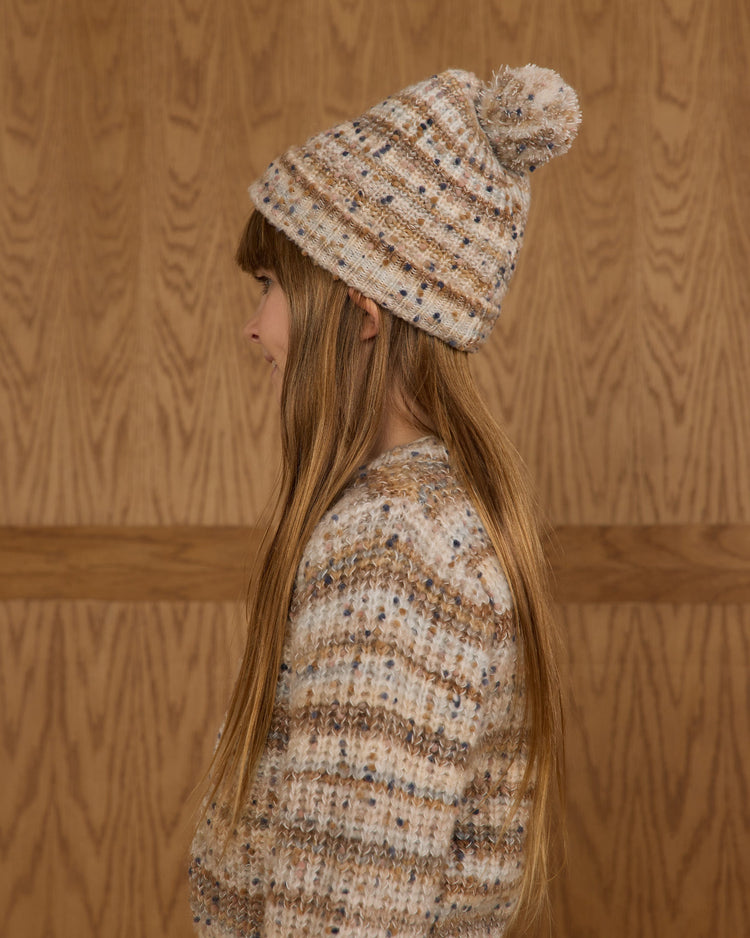 Beanie | Stone Multi-Stripe | Rylee & Cru-4