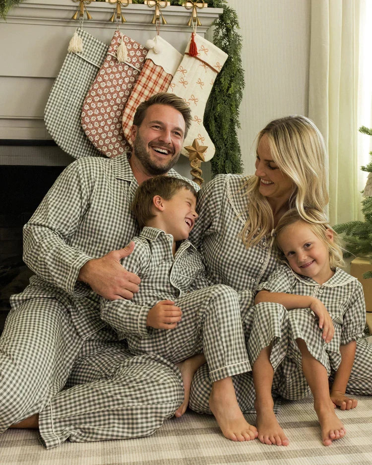 Men's Pajama Set | Evergreen Gingham | Rylee & Cru-1