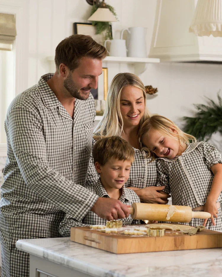 Men's Pajama Set | Evergreen Gingham | Rylee & Cru-2