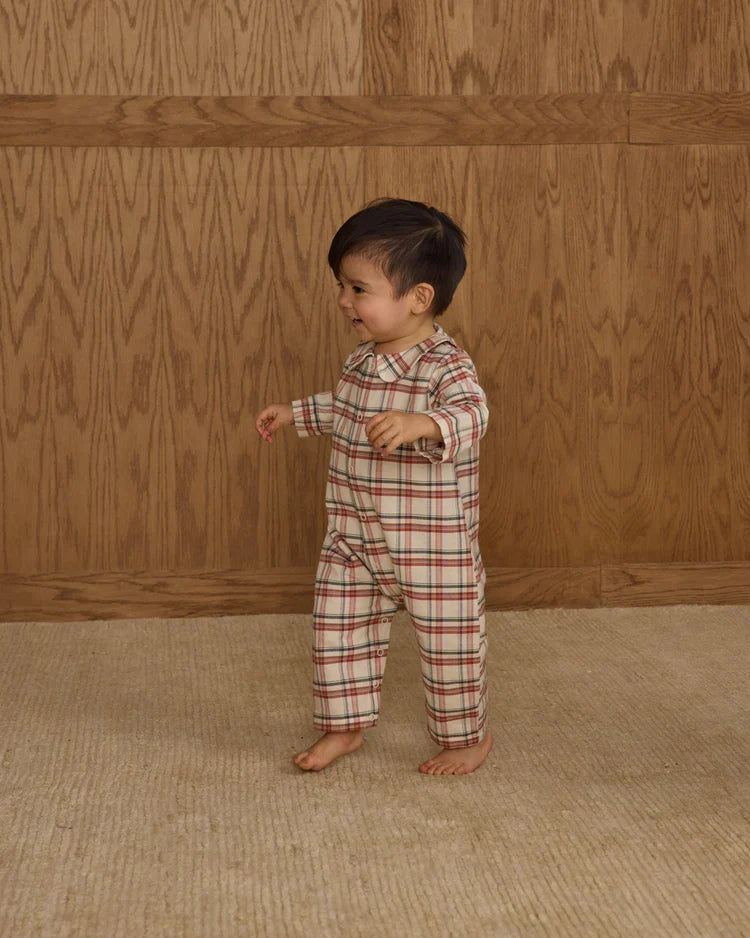 Baby Pajama Romper | Holiday Flannel | Rylee & Cru-1